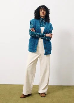 Gilet MAGALY Bleu Petrole