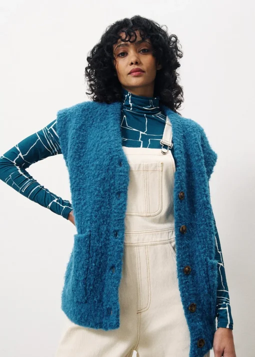Gilet MAGALY Bleu Petrole