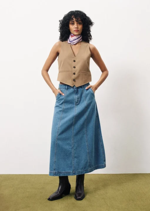 Jupe ERMELINE Bleu Jean