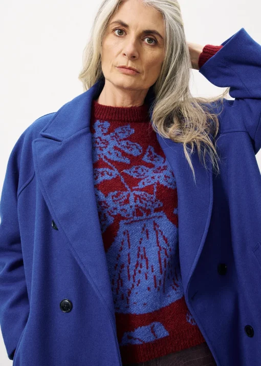 Manteau DELPHINA Bleu Electrique