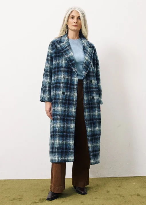 Manteau DELPHINA Bleu Petrole