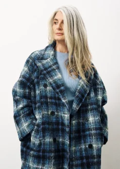 Manteau DELPHINA Bleu Petrole
